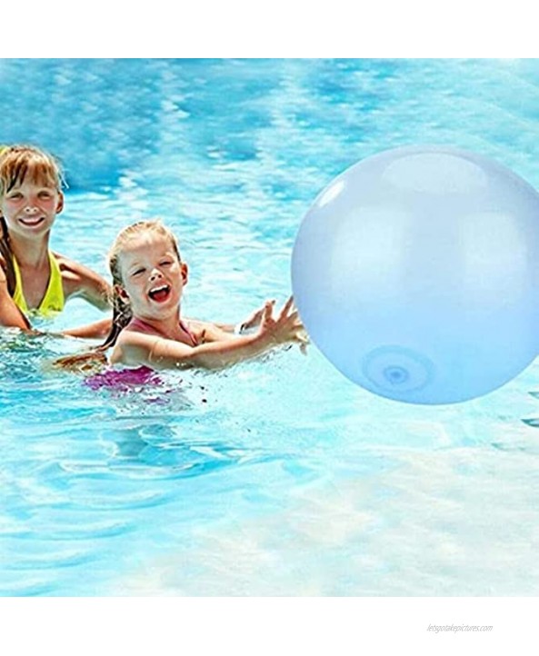 Water Bubble Ball Balloon Inflatable Water-Filled Ball Soft Rubber Ball for Outdoor Beach Pool Party Large -2Pack
