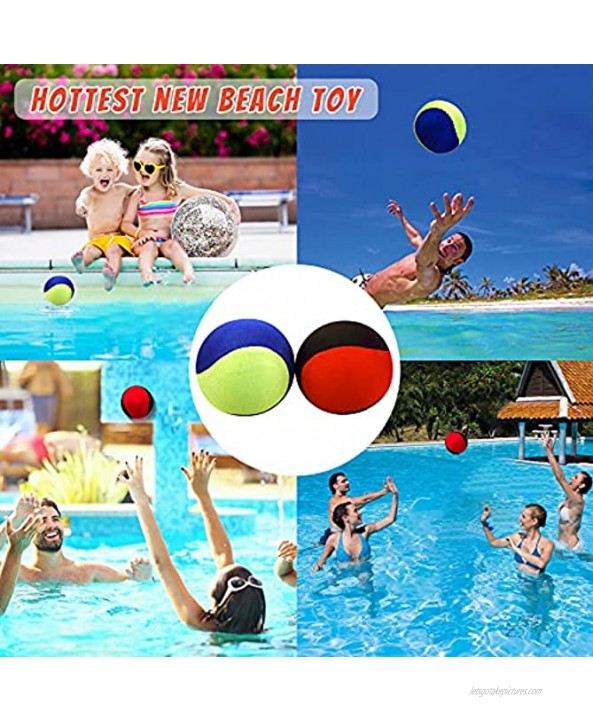 Water Skipping Ball Summer Beach Ball 2-Pack Water Bouncing Balls Grip Ball for Beach Swimming Pool River Lake