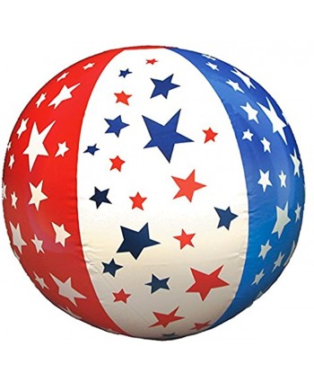 Windy City Novelties 12 Pack Patriotic Stars & Stripes Theme Inflatable Beach Balls 16 inch