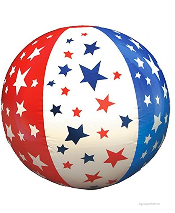 Windy City Novelties 12 Pack Patriotic Stars & Stripes Theme Inflatable Beach Balls 16 inch
