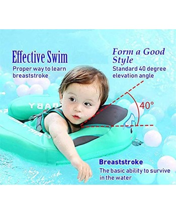 ARALIGA Baby Solid Swimming Float No Need Inflatable Swimming Ring Swim Training Aid for Bathtub Pools Swim Trainer Swim Float Blue