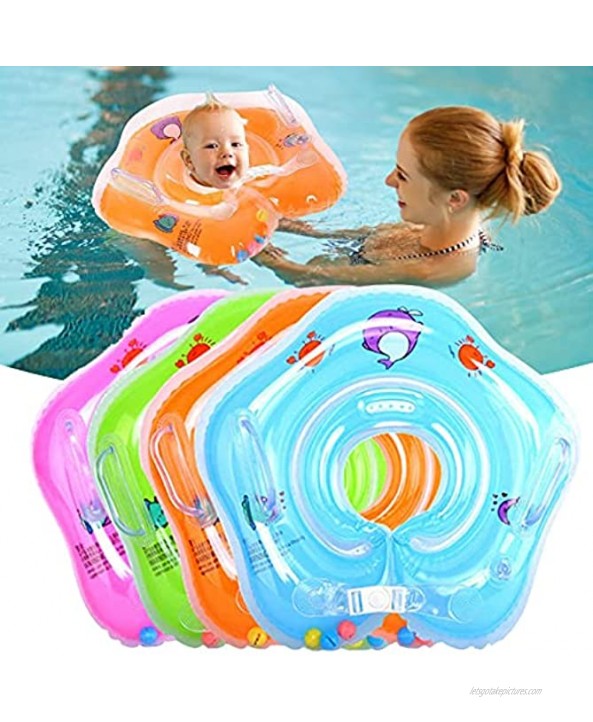 Baby Swim Handle Float Kids Inflatable Swimming Ring,Baby Swimming Pool Floats Inflatable Floaties for Infants,Anti-Flip Children Swim Ring Swimming Pool Accessories Sky Blue