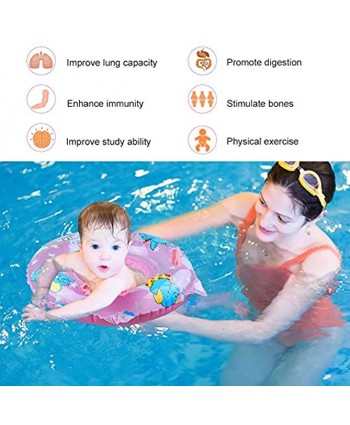 Baby Swimming Float Inflatable Swimming Ring with Float Seat for Pool Swim Training for 6 Months-6 Years Children