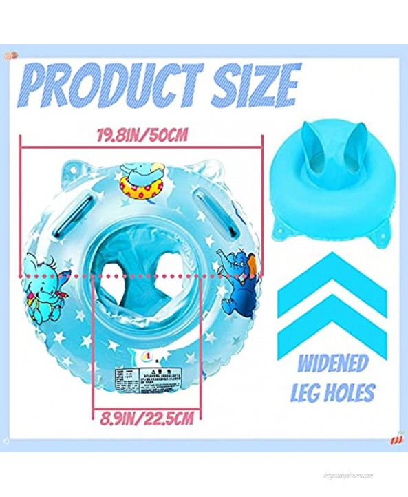Baby Swimming Float Inflatable Swimming Ring with Float Seat Pool Floats Toys Bathing Accessories Suitable for 6-36Months Children Kids Infants and Toddlers Blue