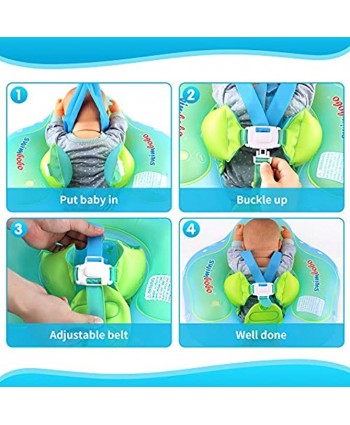 Baby Swimming Float with Sun Canopy,Provide Safe and Soft Swimming Buoys for Toddlers，Inflatable Swimming Pool Buoys for Babies Babies Without Flipping Adjustable Shields，Age of 6-30 Months
