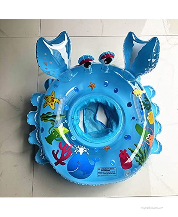 Baby Swimming Ring Floats with Safety Seat Double Airbag Swim Rings for Babies Kids Swimming Float Baby Floats for Pool Swim Training Aid Kids PVC Pool Floats for Toddlers