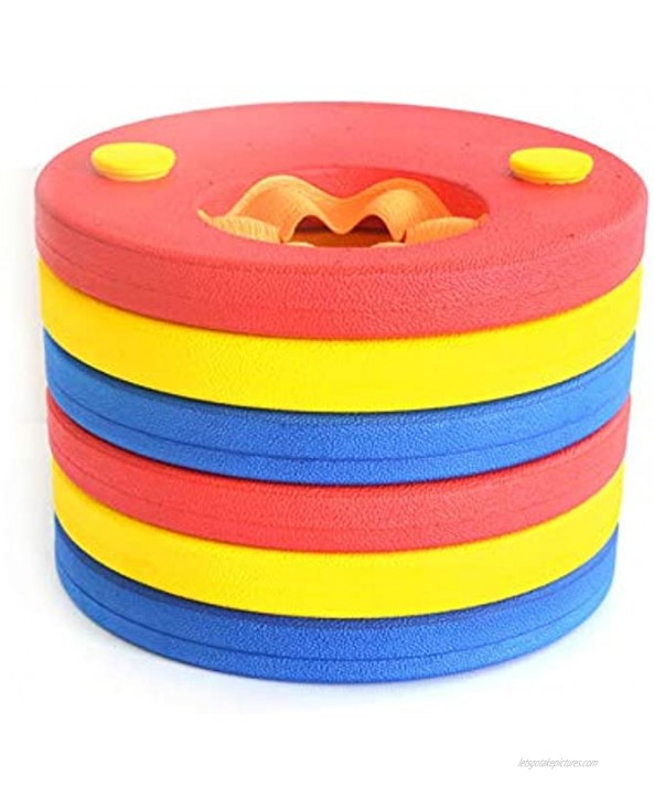 Huaze Kids Arm Float Discs,6 Pack EVA Foam Swim Discs Armbands Floating Sleeves Pool Float Board Baby Swimming Exercises Circles Rings