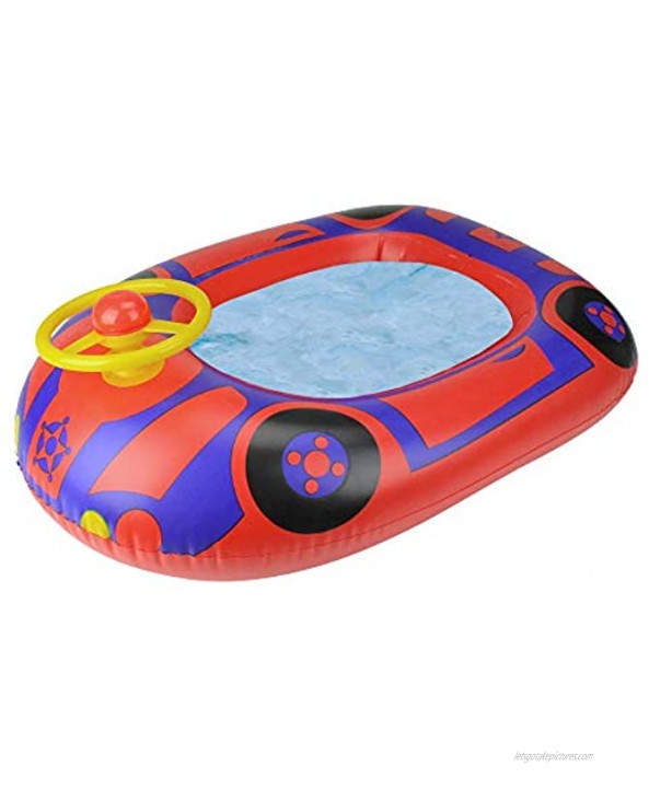 Inflatable Red and Blue Car Swimming Pool Baby Float 27-Inch