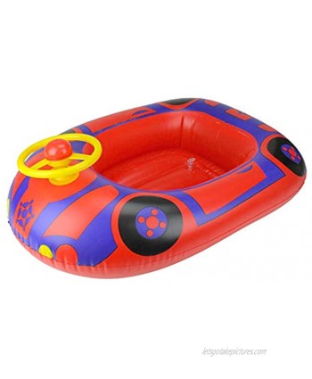 Inflatable Red and Blue Car Swimming Pool Baby Float 27-Inch