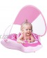 Lightaling Baby Floats for Pool  Baby Swim Float for Girls Princess Sun Canopy Baby Inflatable Water Toys for Age of 6-30 Months,17-33 lbs