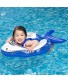 Myir JUN Baby Float Baby Swimming Float Shark Pool Float Inflatable Swimming Pool Floats Ring with Safe Bottom Support Children Waist Swim for The Age of 3-36 Months L