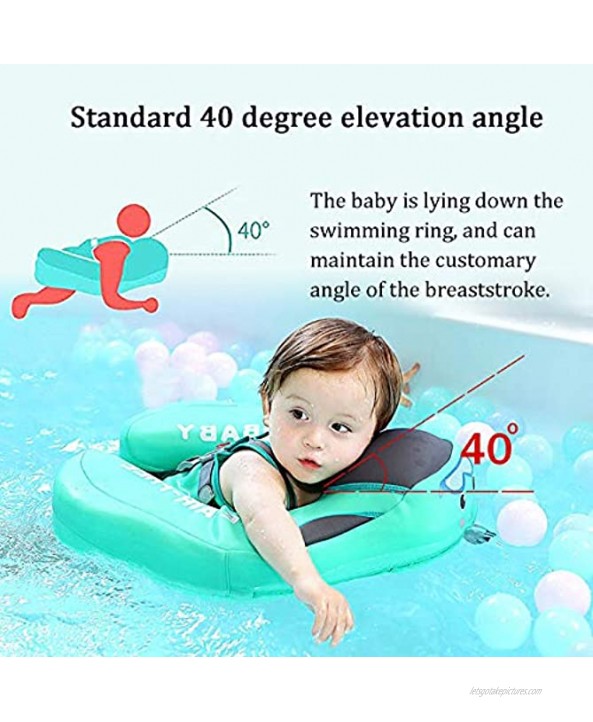 Non Inflatable Baby Pool Float Mambobaby Solid Swimming Float No Flip Over Baby Floats for Infants Aged 3-24 Months