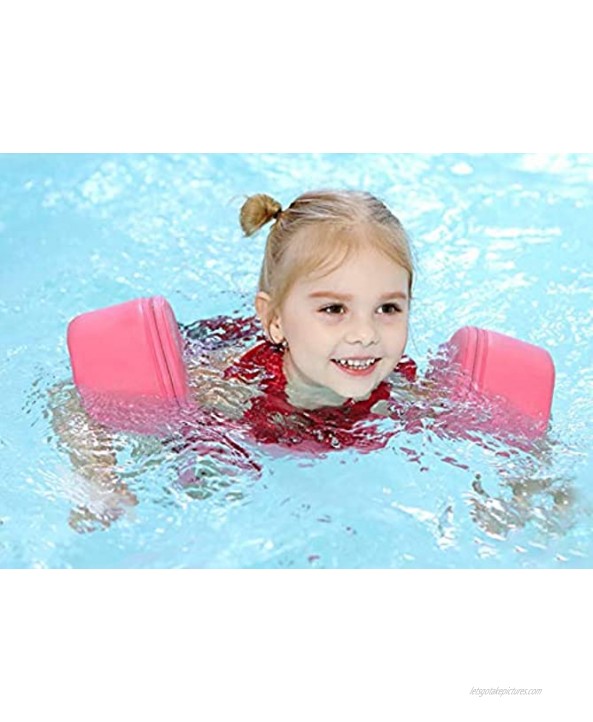 Non Inflatable Baby Swim Floats Swim Training Aid Vest with Arm Wings Children Floats Toddler Swimming Ring for 3-6 Years Kids