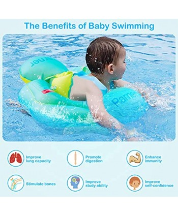 Parner Swimming Baby Float Inflatable Baby Swimming Pool Floats Ring with Safety Bottom Support and Swim Buoy Great Baby Water Float Suit for Newborn Baby Kid Toddler Age of 6-36 Months Large