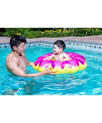Poolmaster Flower Swimming Pool Baby Float Rider Yellow