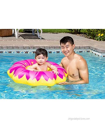Poolmaster Flower Swimming Pool Baby Float Rider Yellow