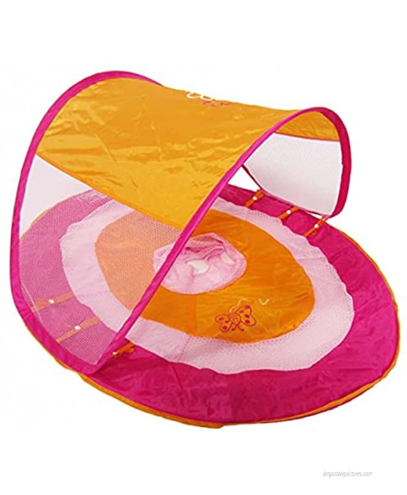 SwimWays Baby Spring Float Sun Canopy Pink Butterfly