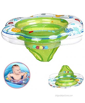Toylin Baby Swim Float Ring with Safety Seat Double Airbag Swim Rings for Babies Swimming Float Baby Floats for Pool Swim Aid Kids PVC Pool Floats for Toddlers of 6-12 Months