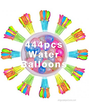 444pcs water balloons quick fill self sealing within 60 seconds,water balloon outdoor water toys for kids ages 4-12