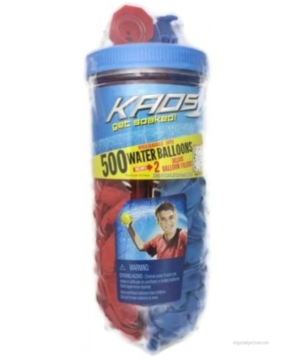 500ct Water Splashers Water Bombs Team Tubes Balloons RED and BLUE Biodegradable