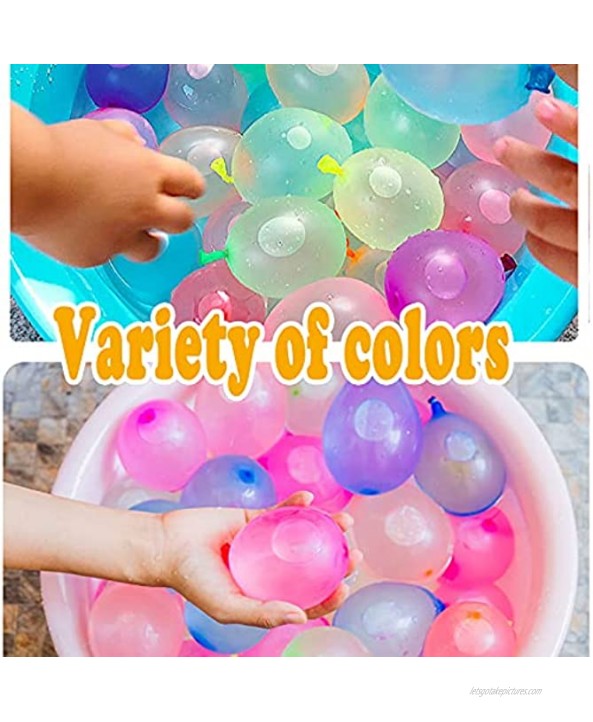 611 Pcs Water Balloons with Quick Refill Kits- Latex Water Balloons Bomb for Water Fight Games-Summer Party Splash Fun for Kids & Adults