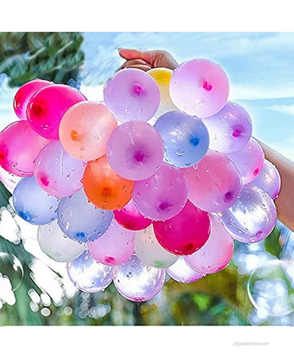 611 Pcs Water Balloons with Quick Refill Kits- Latex Water Balloons Bomb for Water Fight Games-Summer Party Splash Fun for Kids & Adults