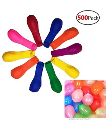 AzBoys 500pcs Small Latex Water Balloons,Colorful Air Balloons,Biodegradable Summer Splash Water Balloon Toys,for Water Bomb Game Fight Sports Fun Party