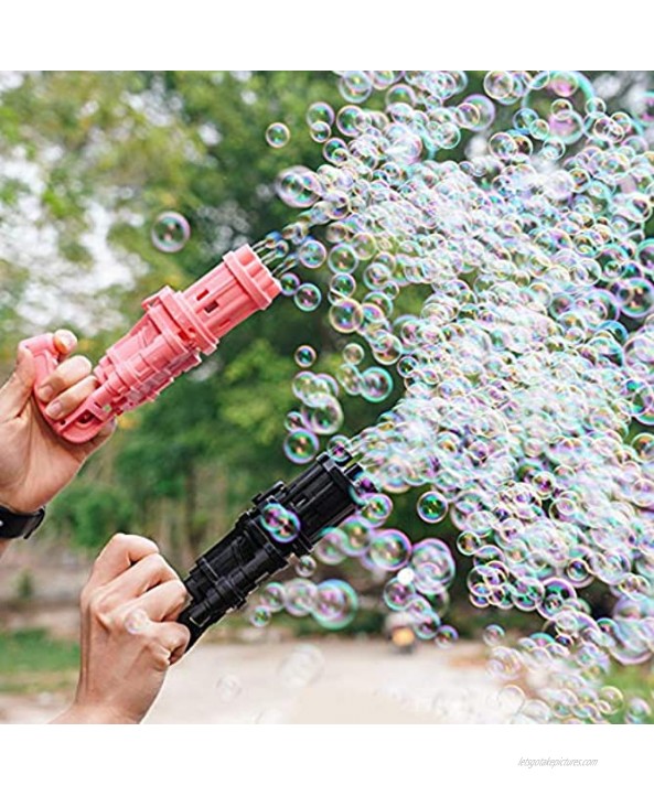 Bubble Machine for toddlers,Gatling Bubble Machine an automatic bubble maker Electric Bubble Gun for Boys and Girls Black