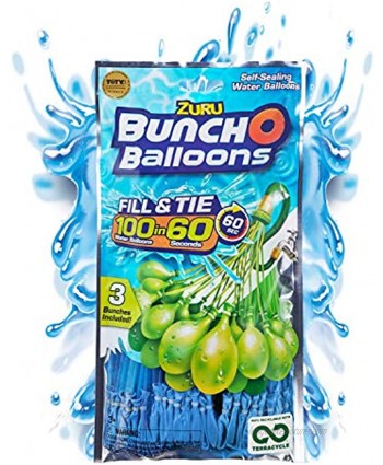 Bunch O Balloons – Instant Water Balloons –  Blue 3 bunches – 100 Total Water Balloons