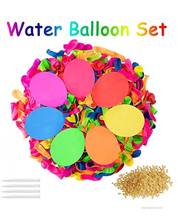 CY2SIDE 501PCS Water Balloons Toss Game and Refill Kits Colorful Balloons for Water Bomb Games Toss Game Banner for Water Balloons Toss Water Balloons at Summer Pool Parties Pool Party Supplies
