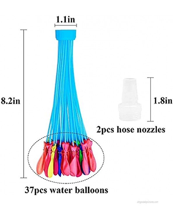 QIXIAO Water Balloon for Children Boys & Girls Adult Summer Fast Water Balloon Outdoor Pool Beach Water Battle Fill Pool Two Bundles to Buy Color : Multicolored Size : Twobundle