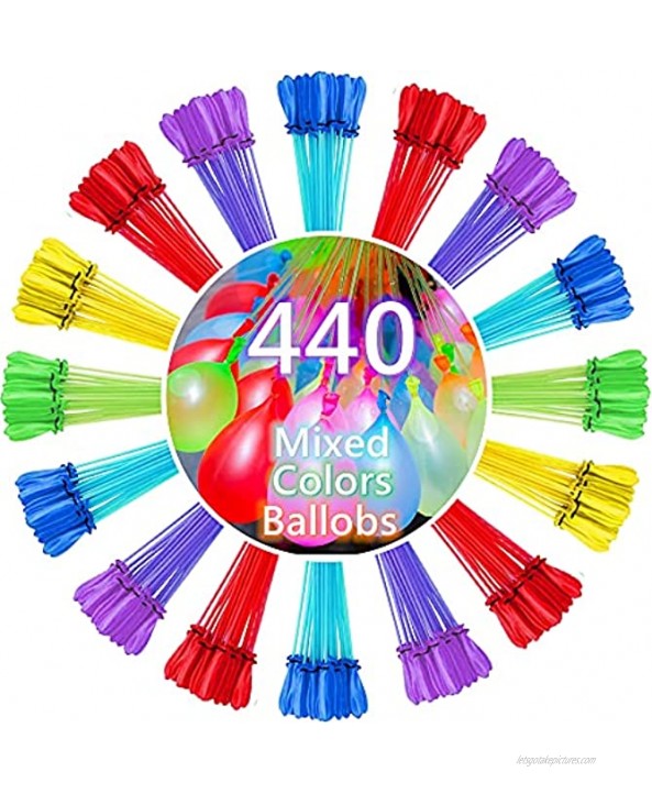Rapid-Fill Water Balloons 12 Bunch for Kids Girls Boys Balloons Set Party Games Quick Fill Water Balloons bunch o balloons Swimming Pool Outdoor Summer Fun
