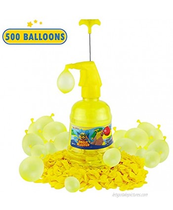 Toyrifik Water Balloon Pump Filler Air and Water Easy Fill Portable Pump Station Water Blaster with 500 Balloons