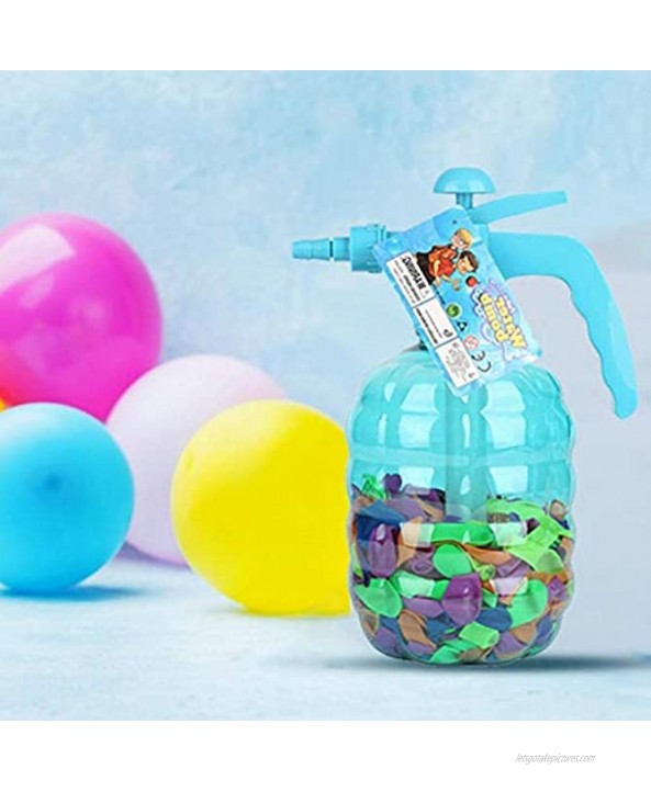 Water Balloon Pump Set 2 in 1 Air Water Bomb Balloon Pump Filler Large Capacity Air and Water Easy Fill Portable Toys with 500 Pcs Balloons for Kids Adult Outdoor Games