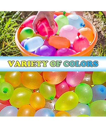 Water Balloons 555 Pcs Self-Sealing Quick Fill Balloons Mixed Color Latex Balloon Set for Summer Outdoor Kids Girls Boys Party Swimming Pool Water Bomb Games