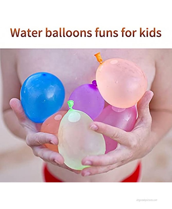 Water Balloons 555 PCS Water Balloon Pack with Quick Easy Refill Kits Biodegradable Latex Water Bomb Fight Games Outdoor Summer Splash Party Fun for Kids Adults Family Friends