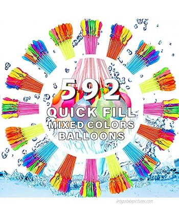 Water Balloons Quick Fill Outdoor Patio Pool Party Games 592 Balloons Quick Fill Bulk Self Sealing