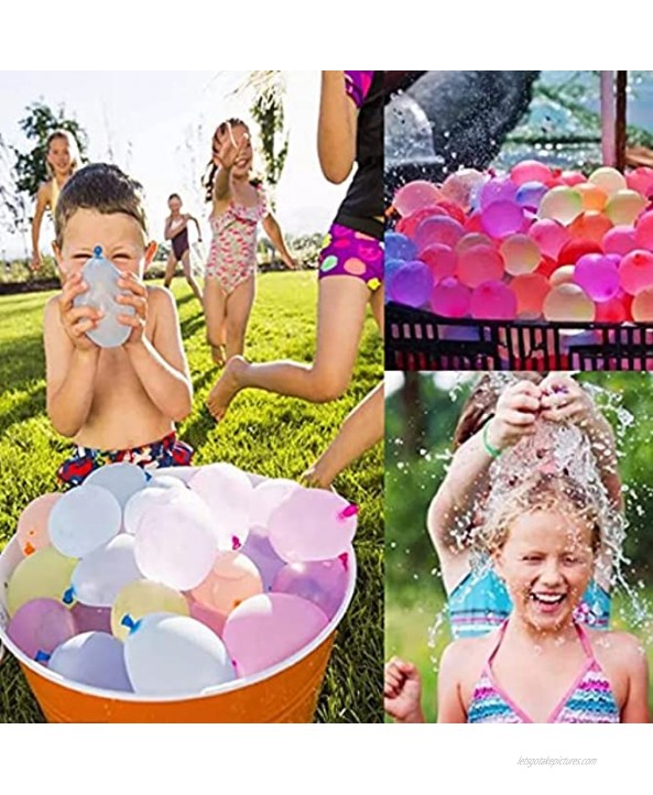 Water Balloons Self Sealing for Kids Girls& Boys 6 Pack Water Balloons Quick Fill Water for Outdoor Games Adults and Family Balloons Set Party Games Easy Water Filling Balloons Swimming Pool Splash Summer Funs Outdoor Backyard Balloons,222pc Multi- Co