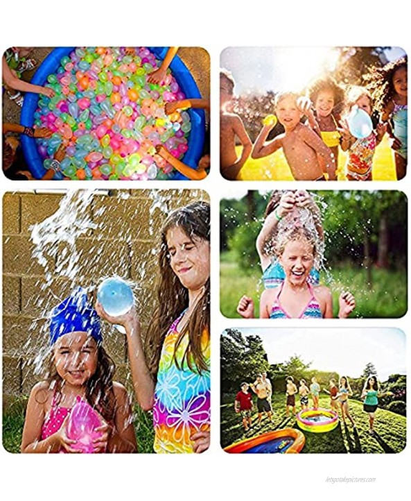 Water balloons10 pack&370 PCS,sports & outdoor play toys,backyard water party 10 bunchs 370 pieces quick filling small Water Balloons kids&adults summer fun,family splash swimming pool