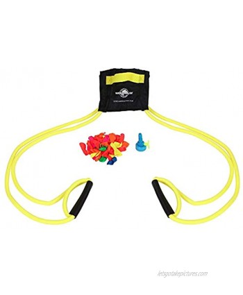 Water Sports 3-Person Water Balloon Launcher Sling Shot Kit With 72 Water Balloons Color May Vary Standard
