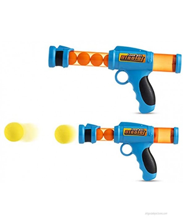Bedwina Foam Ball Blaster – Pack of 2 Rapid Fire Launcher and Foam Ball Gun for Kids Fun Accuracy Shooting Game Includes Total of 12 Soft Foam Balls