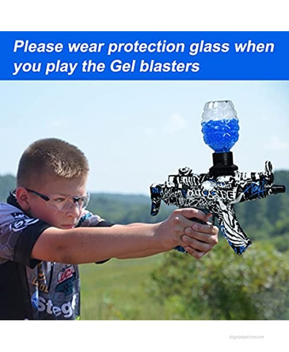 Electric Gel Ball Gun for Kids with Water Gel Beads Toy Gun for Outdoor Activities Shooting Team Game for Boys and Girls Ages 12+Blue