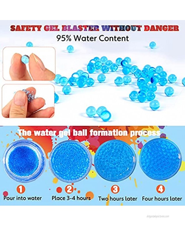 Gel Ball Blaster JFIEEI Electric Water Gun with 10000 Gel Balls for Outdoor Activities Or Boys and Girls Ages 12+ Red