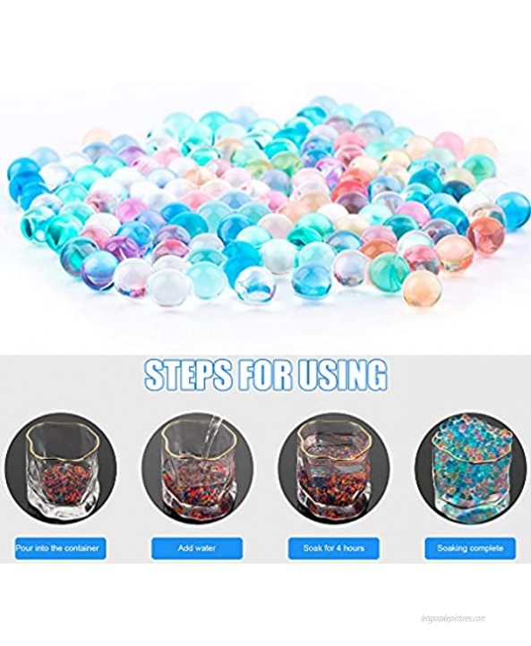 Gel Beads Refill Ammo 50,000 Splatter Ball Blaster Ammo Water Based Beads- Works for Gel Ball Blaster Toy – Non-Toxic No Stain Gel Balls Bullet Multicolor 7-8mm