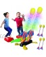 Hezruy Dueling Rocket Toy Launcher for Kids,Outdoor Rocket Toys with 4 Foam LED Rockets,Outside STEM Games Toys Birthday Gifts for Boys Girls Toddlers Age 5 6 7 8+