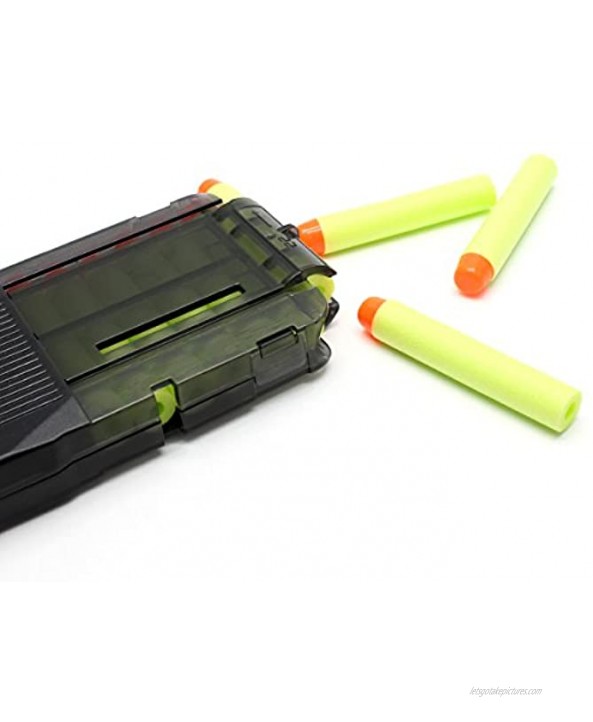 Hosim Bullet Clip Magazine 22-Darts Quick Reload Banana Clip for Nerf Blaster and Modulus Series Blaster Black