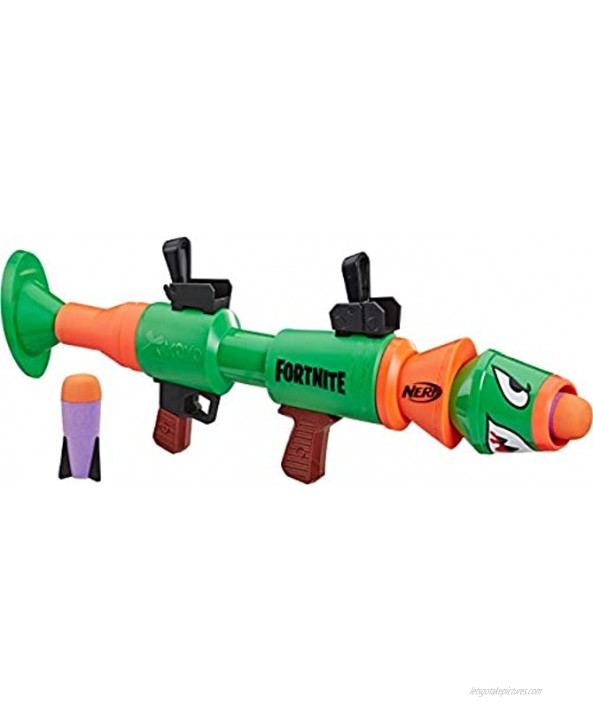 NERF Fortnite Rl Blaster -- Fires Foam Rockets -- Includes 2 Official Fortnite Rockets -- for Youth Teens Adults