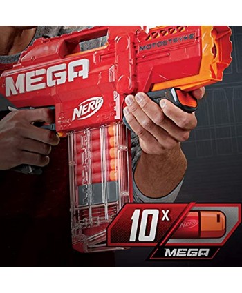 NERF Mega Motostryke Motorized 10-Dart Blaster -- Includes 10 Official Mega Darts and 10-Dart Clip -- for Kids Teens Adults