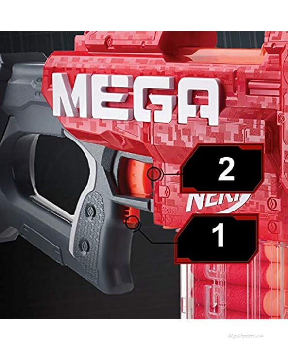 NERF Mega Motostryke Motorized 10-Dart Blaster -- Includes 10 Official Mega Darts and 10-Dart Clip -- for Kids Teens Adults