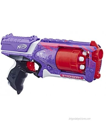 NERF Strongarm N-Strike Elite Toy Blaster with Rotating Barrel Slam Fire and 6 Official Elite Darts for Kids Teens and Adults  Exclusive